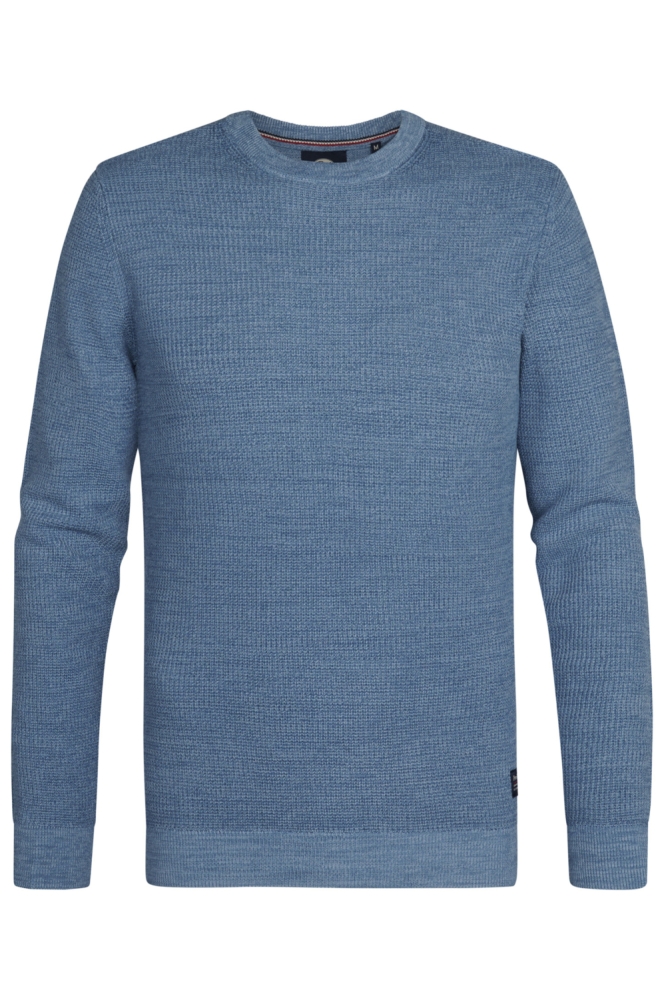GEBREIDE TRUI MET RONDE HALS M 3050 KWR225 5187 Pale Blue